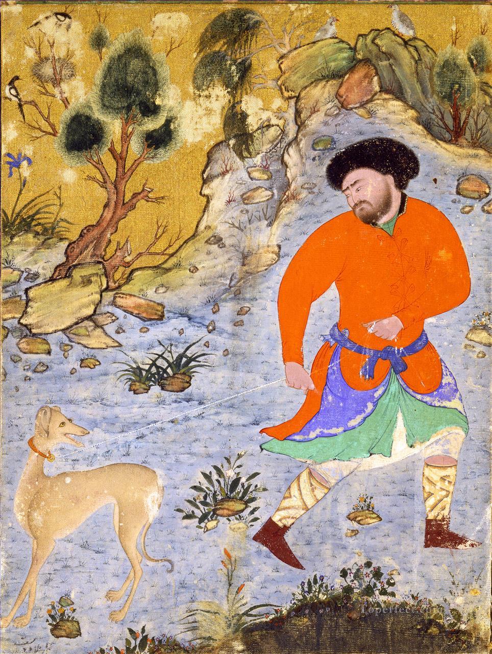 Mand med salukihund religious Islam Oil Paintings